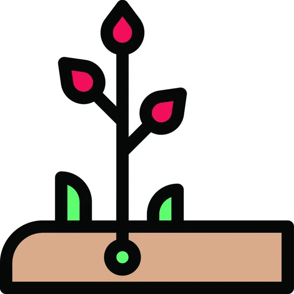 Ikona Rośliny Ilustracja Wektora — Wektor stockowy