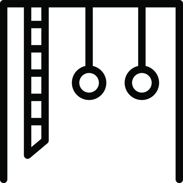 Icono Gimnasio Vector Ilustración — Vector de stock