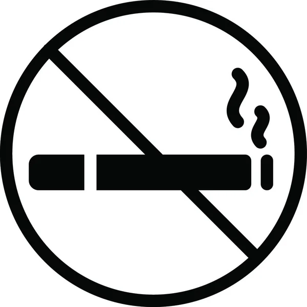 Ikon Vektör Illüstrasyonunu Sigara Içmeyi Bırak — Stok Vektör