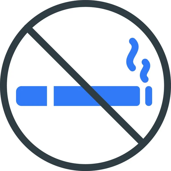 Dejar Fumar Icono Vector Ilustración — Vector de stock
