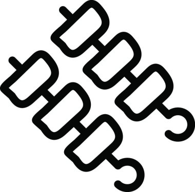 Barbekü web simge vektör çizim