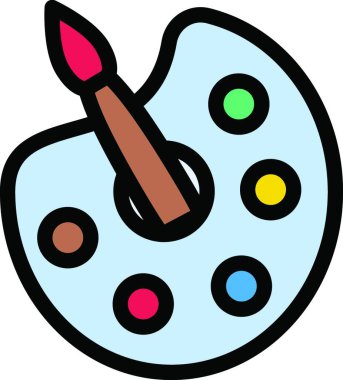 palet web simgesi vektör illüstrasyonu