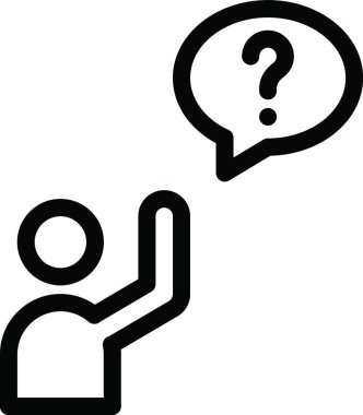 düşünce simgesi, grafik vektör illüstrasyonu