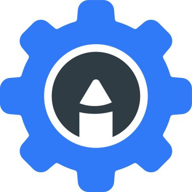 dişli simgesi vektör illüstrasyonu