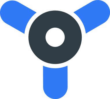 Pervane simgesi, grafik vektör illüstrasyonu