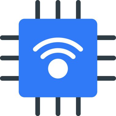 işlemci simge vektör çizim  