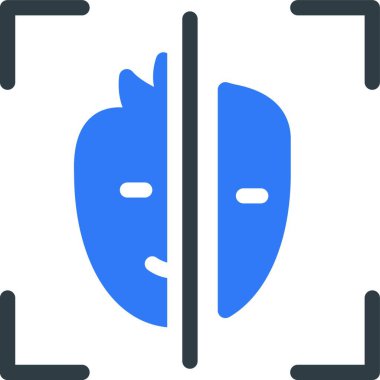 yüz simgesi, grafik vektör illüstrasyonu