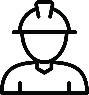 işçi simgesi, vektör illüstrasyonu 