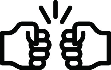 Dövüş çeşitliliği ikonu vektör illüstrasyonu