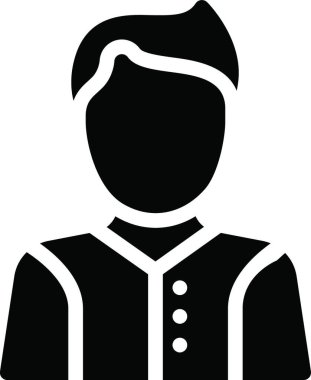 Erkek kişi, basit vektör illüstrasyonu