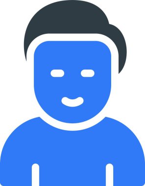 erkek avatar, basit vektör illüstrasyonu