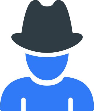 erkek avatar, basit vektör illüstrasyonu