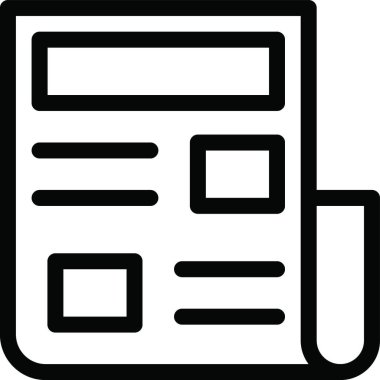 haber web simgesi vektör illüstrasyonu