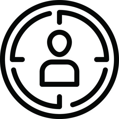 odak simge vektör çizim  