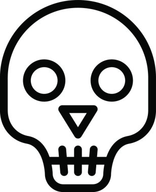 ölüm kafatası, basit vektör çizimi