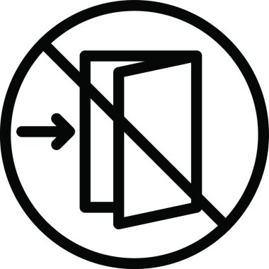 Kısıtlı simge, vektör illüstrasyonu 