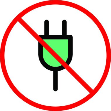 Kısıtlı elektrik, basit vektör çizimi