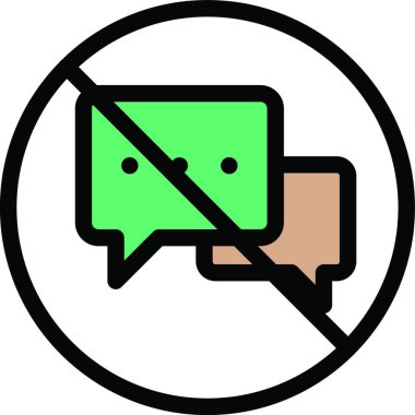 İzin verilmeyen iletiler, basit vektör illüstrasyonu