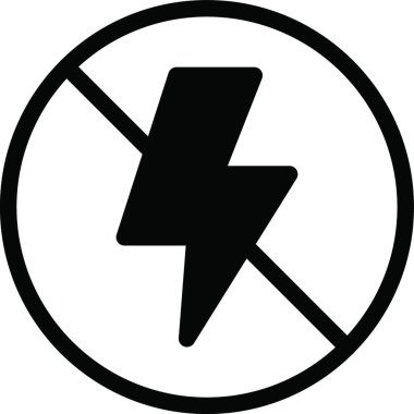 Şimşeği durdur, basit vektör illüstrasyonu