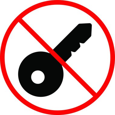 Kısıtlı anahtar vektör illüstrasyonu 