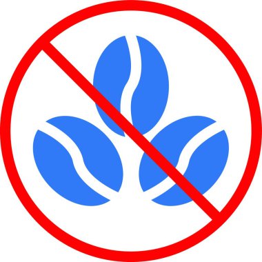 Yasak kahve çekirdekleri, basit vektör illüstrasyonu