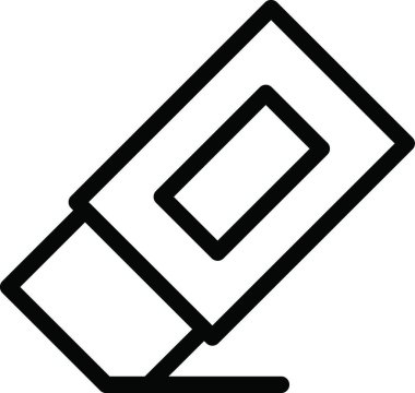 silgi simgesi, vektör illüstrasyonu