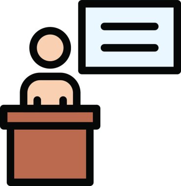 sunum web simgesi vektör illüstrasyonu 