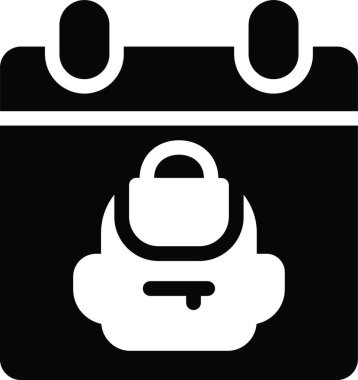 okul takvim simgesi vektör illüstrasyonu