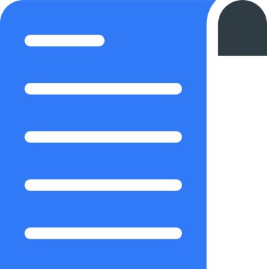 kağıt simgesi vektör illüstrasyonu