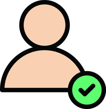 Doğrulanmış, basit vektör illüstrasyonu