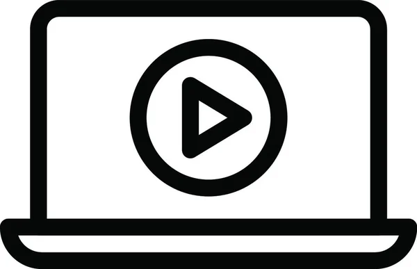 Video Symbol Einfaches Design Für Apps Und Webseiten — Stockvektor
