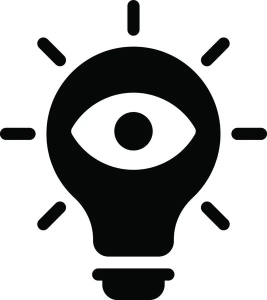 Ідея Лампочка Веб Іконка Векторна Ілюстрація — стоковий вектор