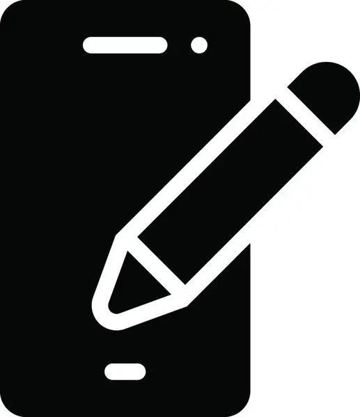 Note Mobile Illustration Vectorielle Icône — Image vectorielle