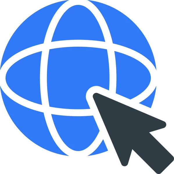 Ukázka Vektoru Webové Ikony Globálního Kurzoru — Stockový vektor