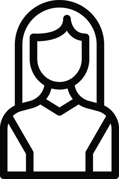Kobieta Web Ikona Wektor Ilustracja — Wektor stockowy