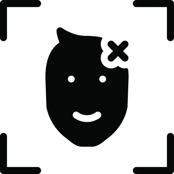 Gesichtssymbol Grafische Vektorillustration — Stockvektor