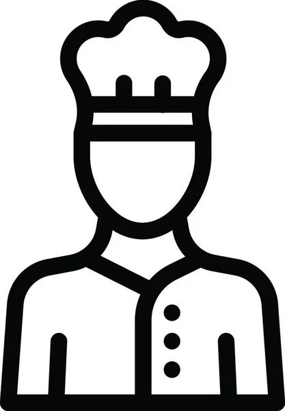 Icône Chef Illustration Vectorielle Graphique — Image vectorielle
