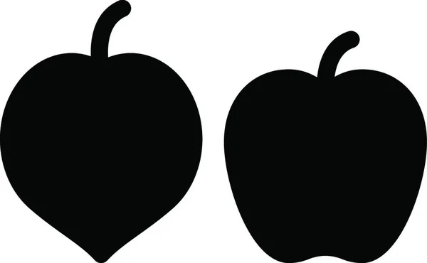 Ikona Różnorodności Owoców Ilustracja Wektora Graficznego — Wektor stockowy