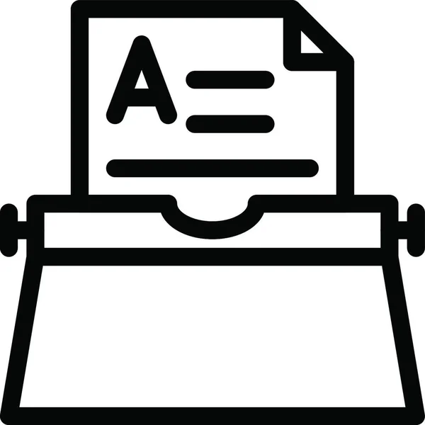 Typewriter Web Icon Vector Illustration — Stockvektor