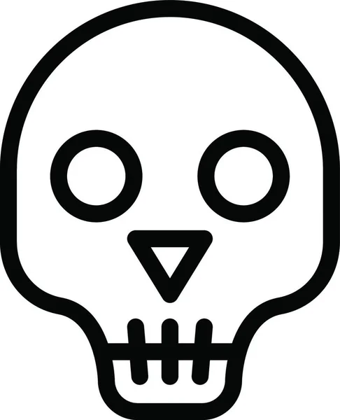Cráneo Muerte Ilustración Simple Vector — Vector de stock