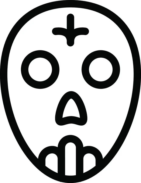 Cráneo Icono Web Vector Ilustración — Archivo Imágenes Vectoriales