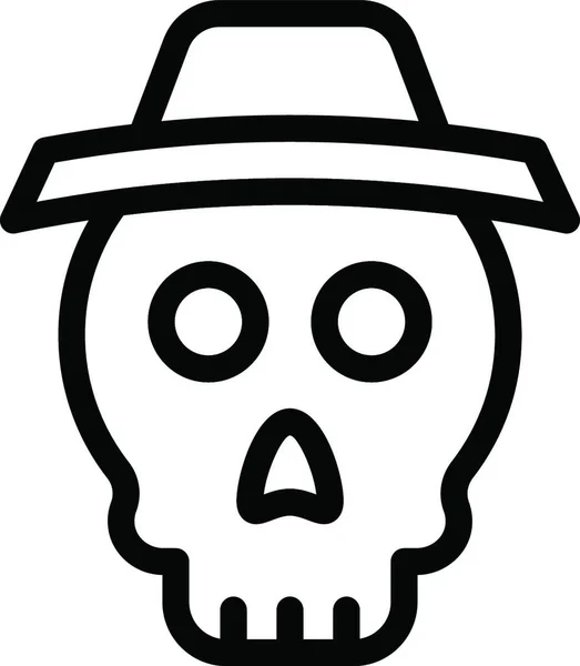 Skull Icon Vektor Illustration — Stockvektor