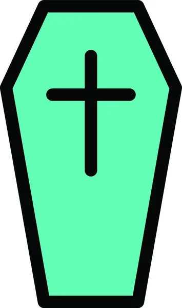 Coffin Icon Vector Illustration — Stock Vector