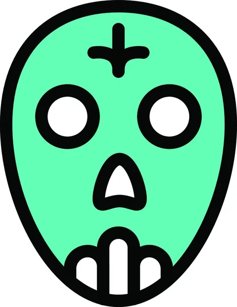 頭蓋骨のウェブアイコンベクトル図 — ストックベクタ