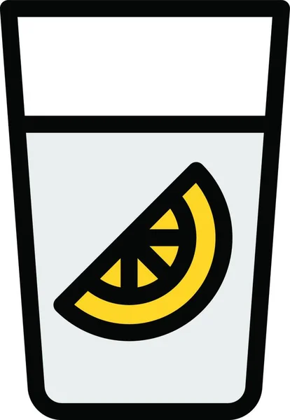 Ποτό Λεμόνι Απλή Διανυσματική Απεικόνιση — Διανυσματικό Αρχείο