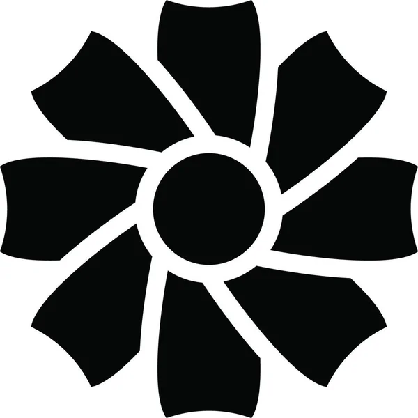 Ikona Kwiat Graficzny Wektor Ilustracja — Wektor stockowy