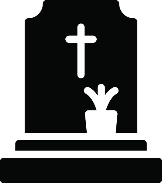 Grave Web Icon Vector Illustration — Stock Vector