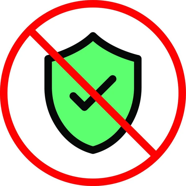 Stop Security Ilustração Vetorial Simples — Vetor de Stock