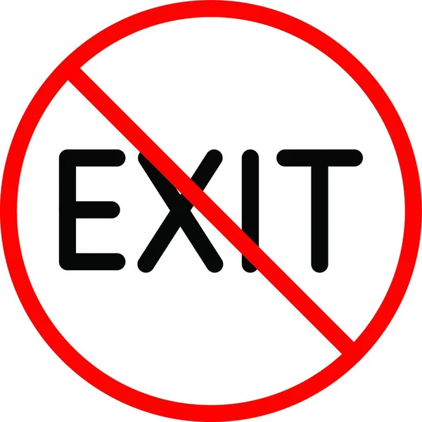 Kein Exit Symbol Vektor Illustration — Stockvektor