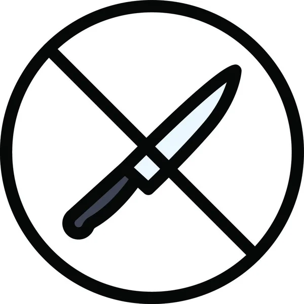 Stop Knife Simple Vector Illustration — Stock Vector